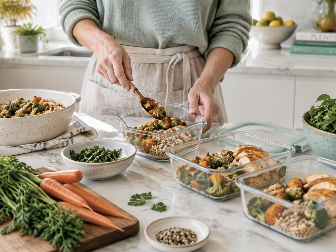 Portioning balanced meals
